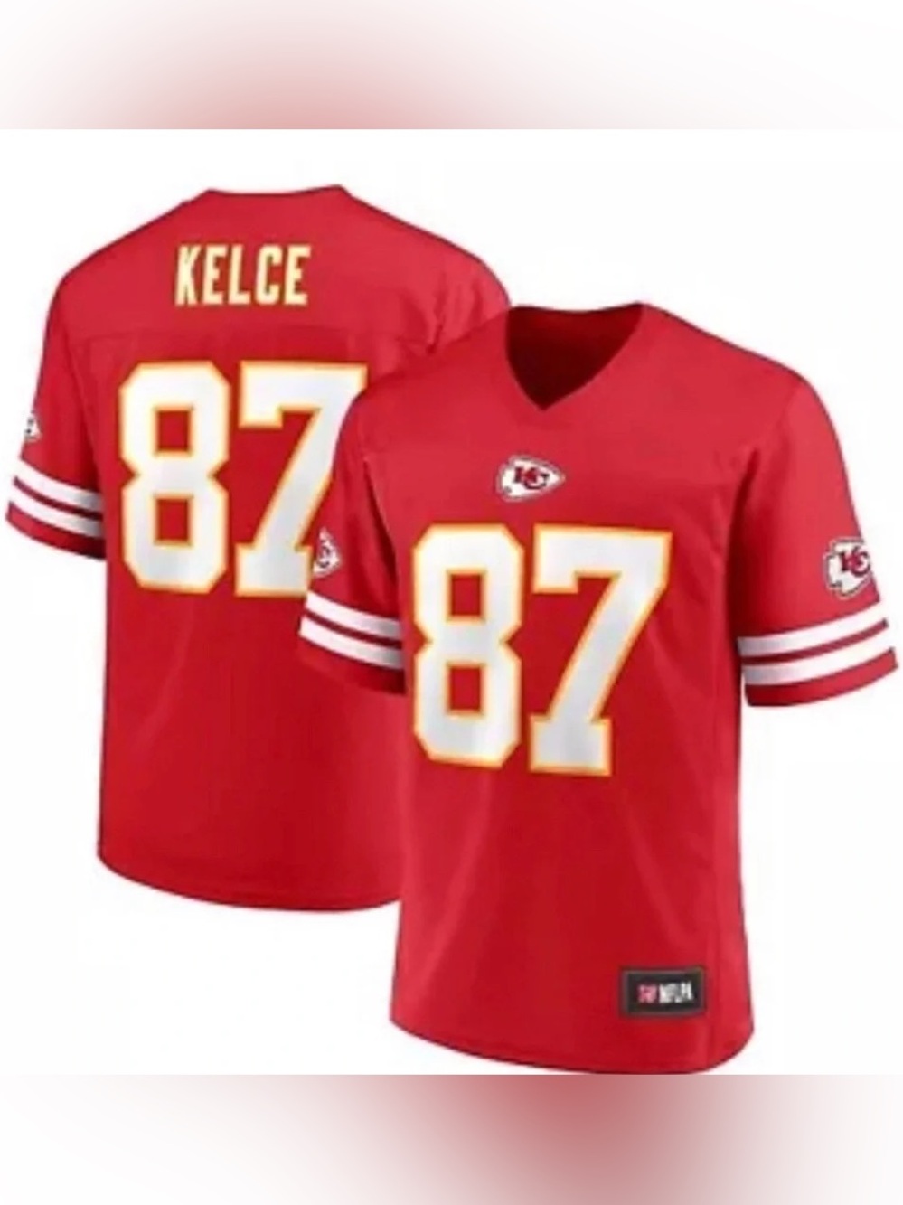NFL Travis Kelce 87 Kansas City Chiefs Red Jersey Men's Large L NEW NWT